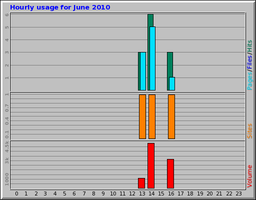 Hourly usage for June 2010